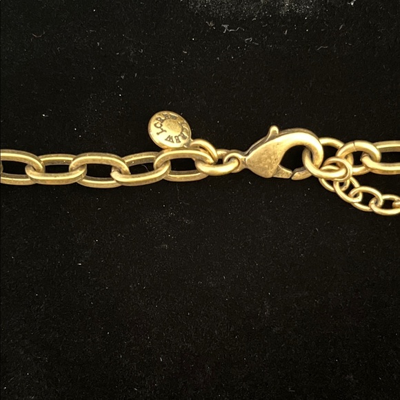 1612 J. Crew Gold Tone multi-colored statement necklace - Picture 2 of 4